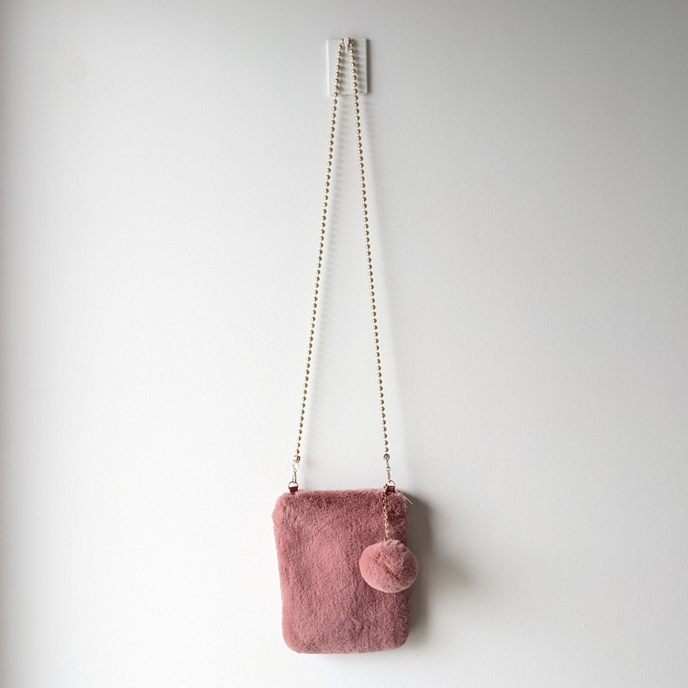 Mauve Pink Fluffy purse